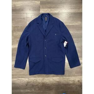 Phat Farm Navy Blue Jacket Coat Blazer Mens Large New - Old Money Look